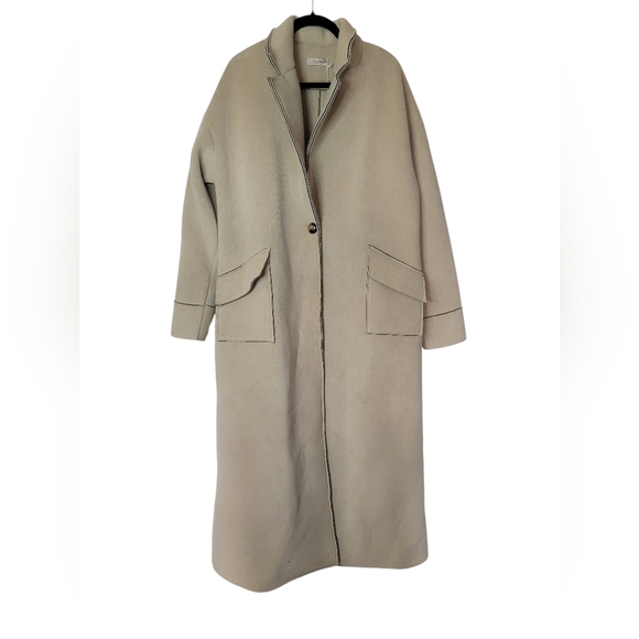 ASTRID Cream Long Coat. NWT Sz XL - Picture 2 of 6